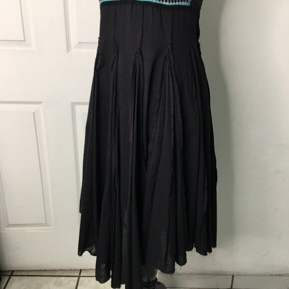 New Free People Womens Boho Chic Embroidered Dress Size 2 Black NWOT - Picture 12 of 14